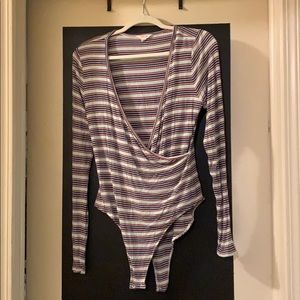 strip plunge bodysuit